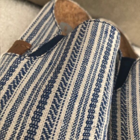 REVITALIGN Women's Esplanade Canvas Slides/Mules in Blue Stripe - Orthotic, 7.5 - Picture 10 of 13